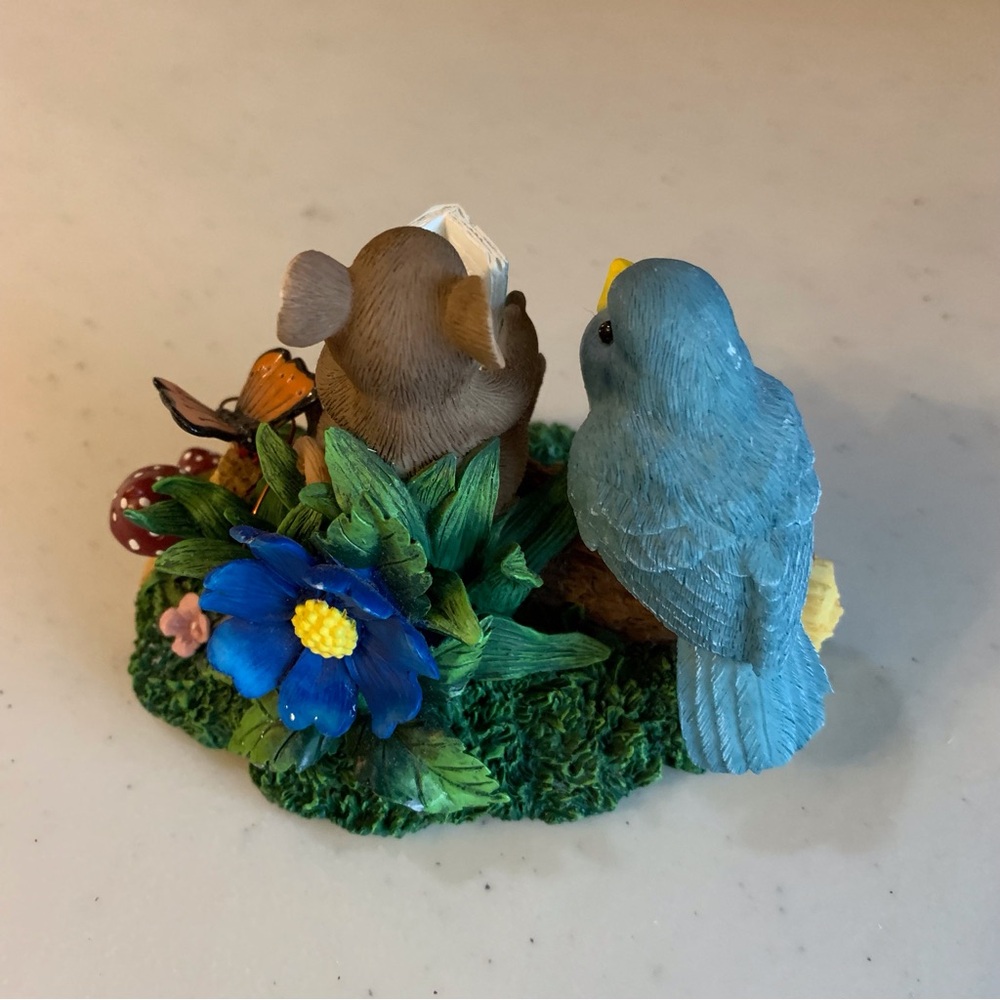 Fitz & Floyd Charming Tails Resin Figurine Sharing Good Times With Friends” - Picture 5 of 9